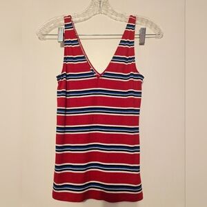 Express Red and Blue Striped Top. Size S